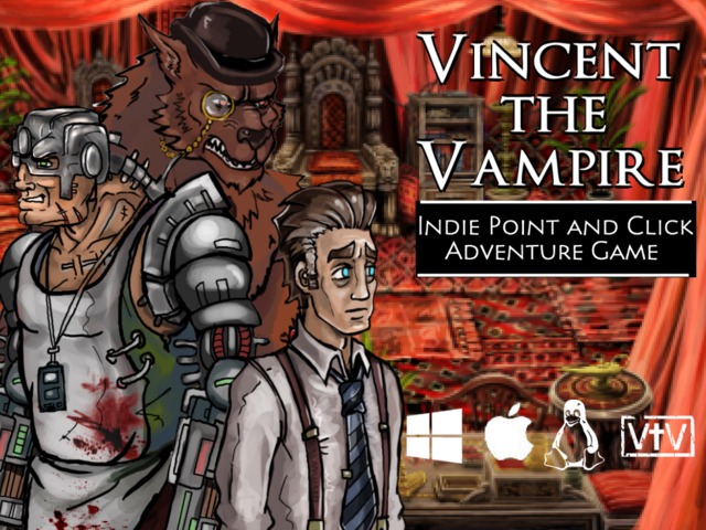 Vincent the Vampire is a terrifyingly hilarious point and click adventure game featuring Cyborgs, Vampires, Werewolves and Lawyers on Kickstarter.