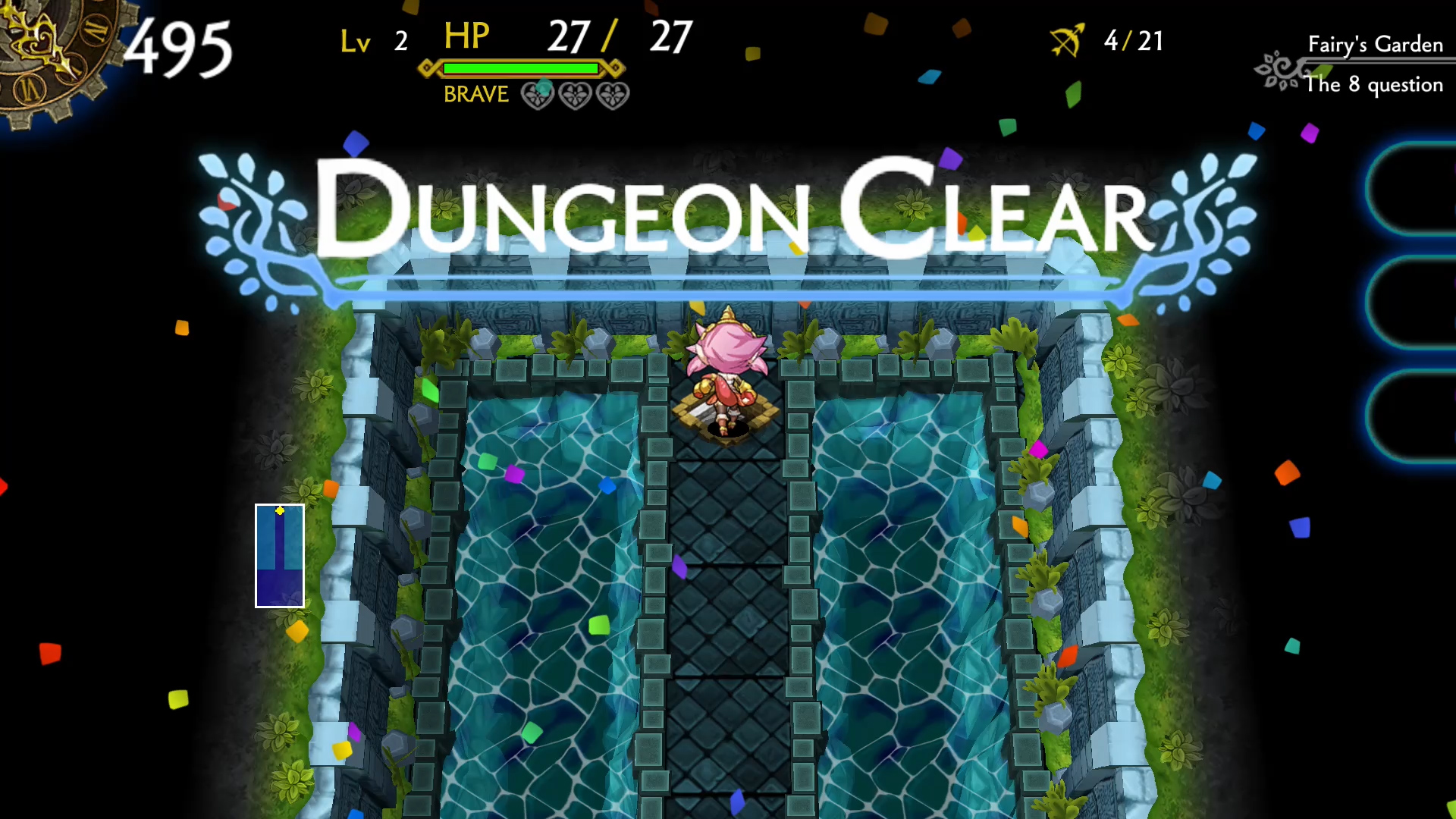 Rose clears a challenge dungeon.