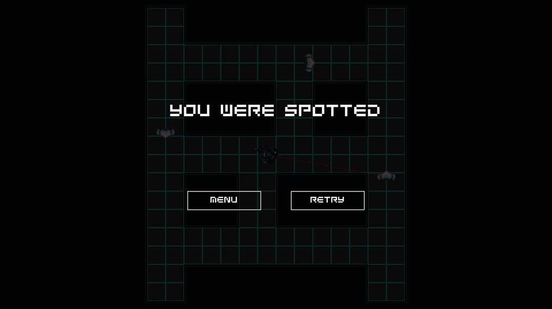 A player is spotted by a security robot