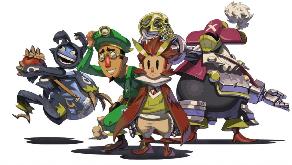 group shot of characters from the game Owlboy