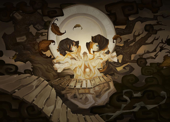 Art from “Bladed Fury,” featuring two dark-haired woman.