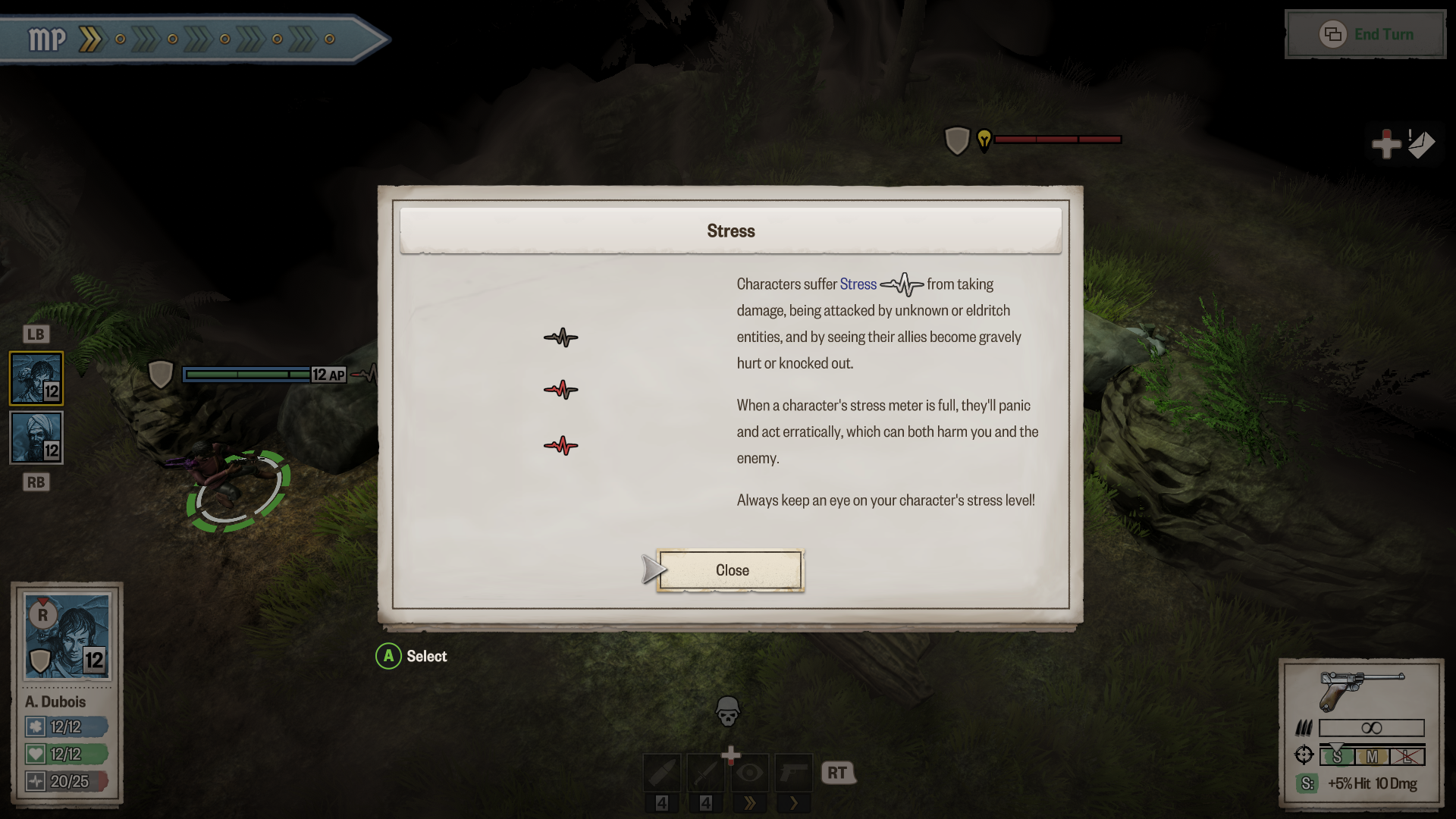 Achtung! Cthulhu Tactics- stress