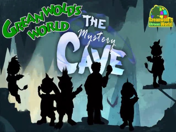 The Greenwold's World logo over the logo for Double FIne Productions The Cave.